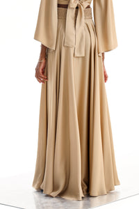 LONG VISCOSE SKIRT "THERA" GOLD