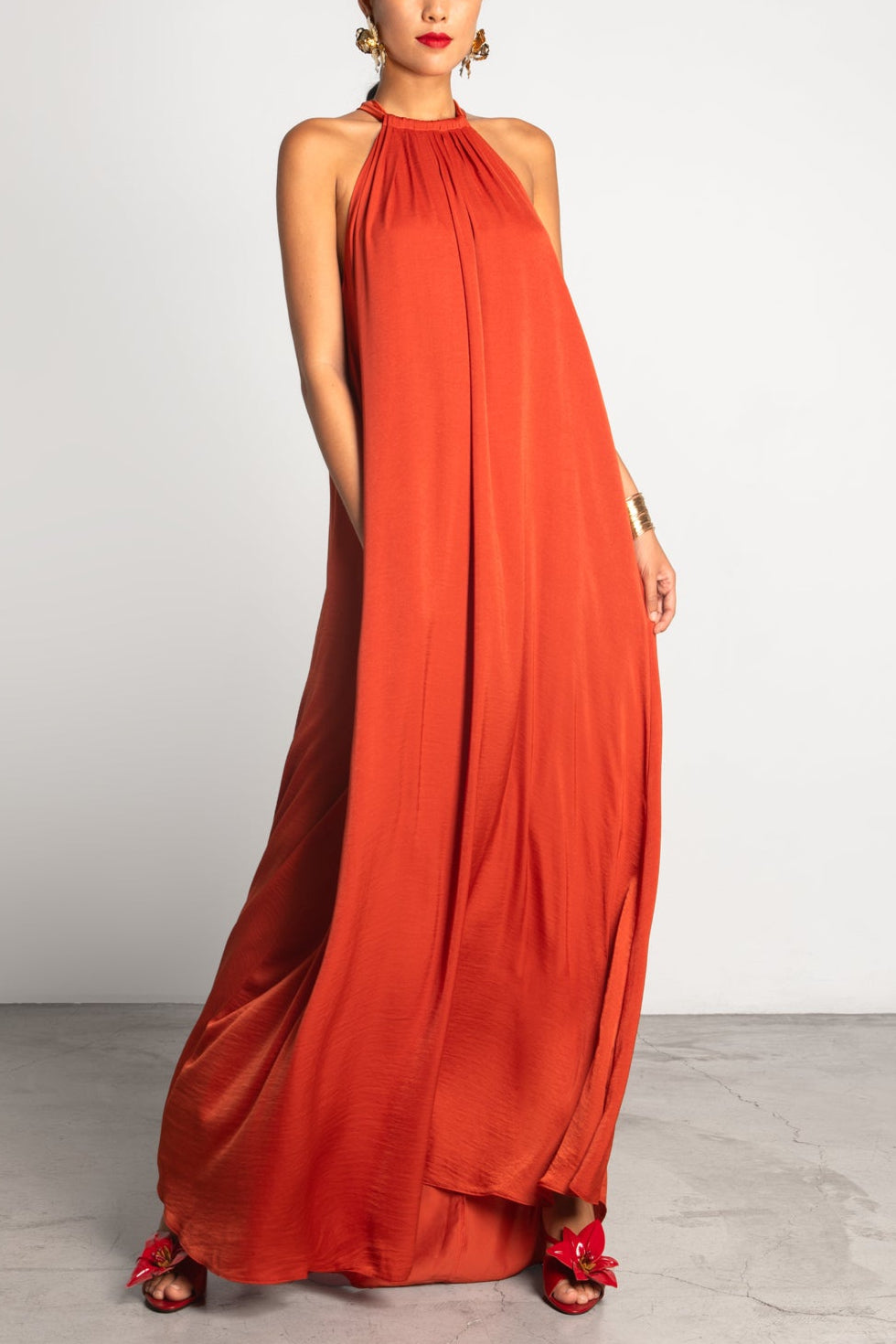 OVERSIZED LONG DRESS "ARTEMIS" BRICK