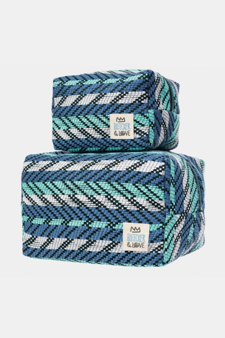 COSMETIC POUCH "PLAGE" BLUE/TURQUOISE