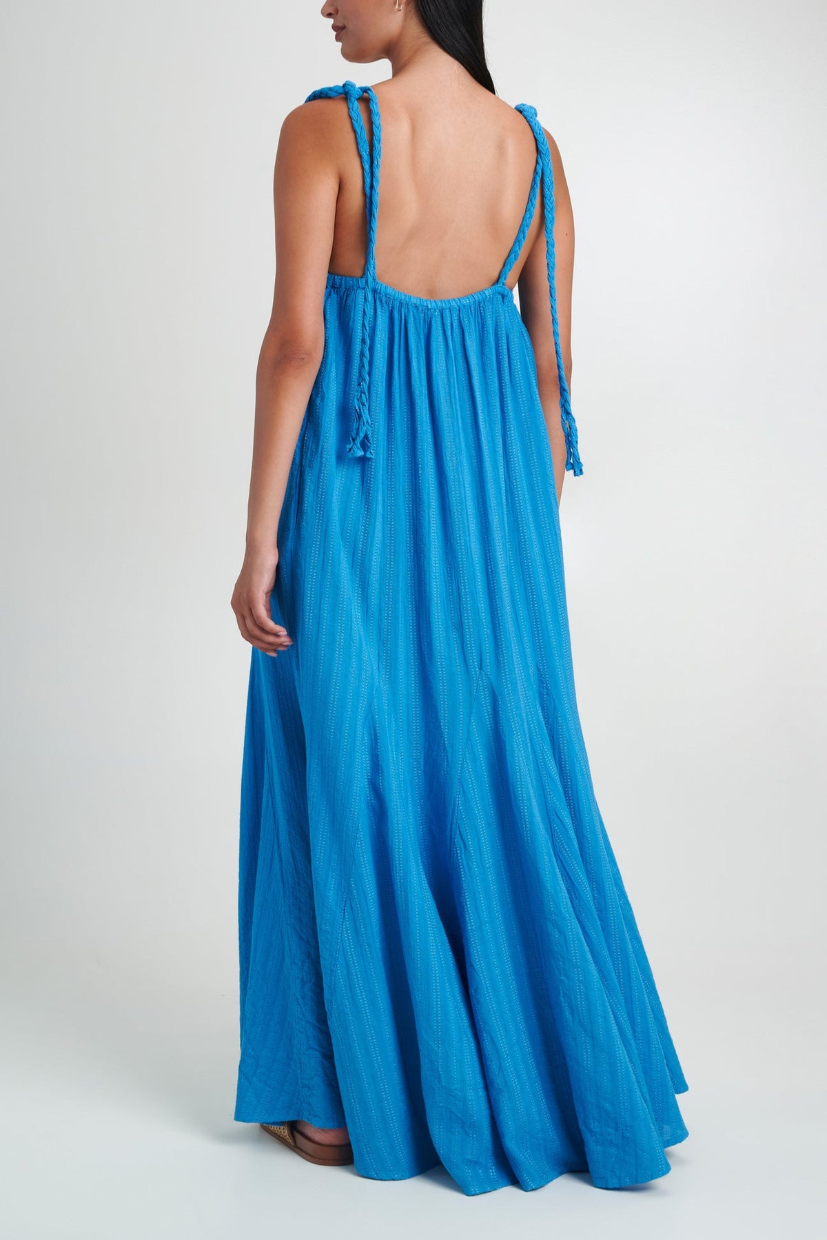 OVERSIZED LONG STRAPPY DRESS "CHIOS" BLUE