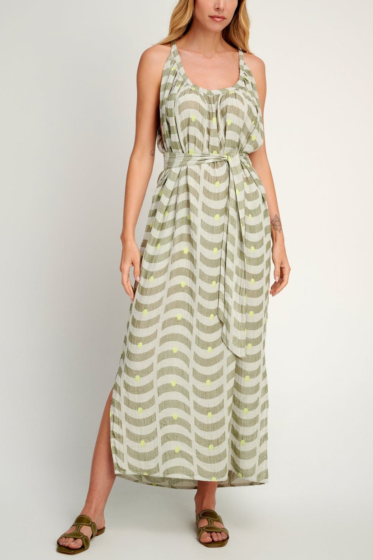 OVERSIZED STRAPPY DRESS "TINOS" KHAKI