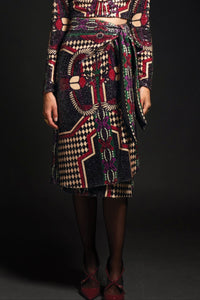 WRAP SKIRT WITH SEQUINS "ETERNAL" MULTICOLOR