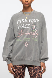 SANDWASHED LIGHT COTTON SWEATER GREY