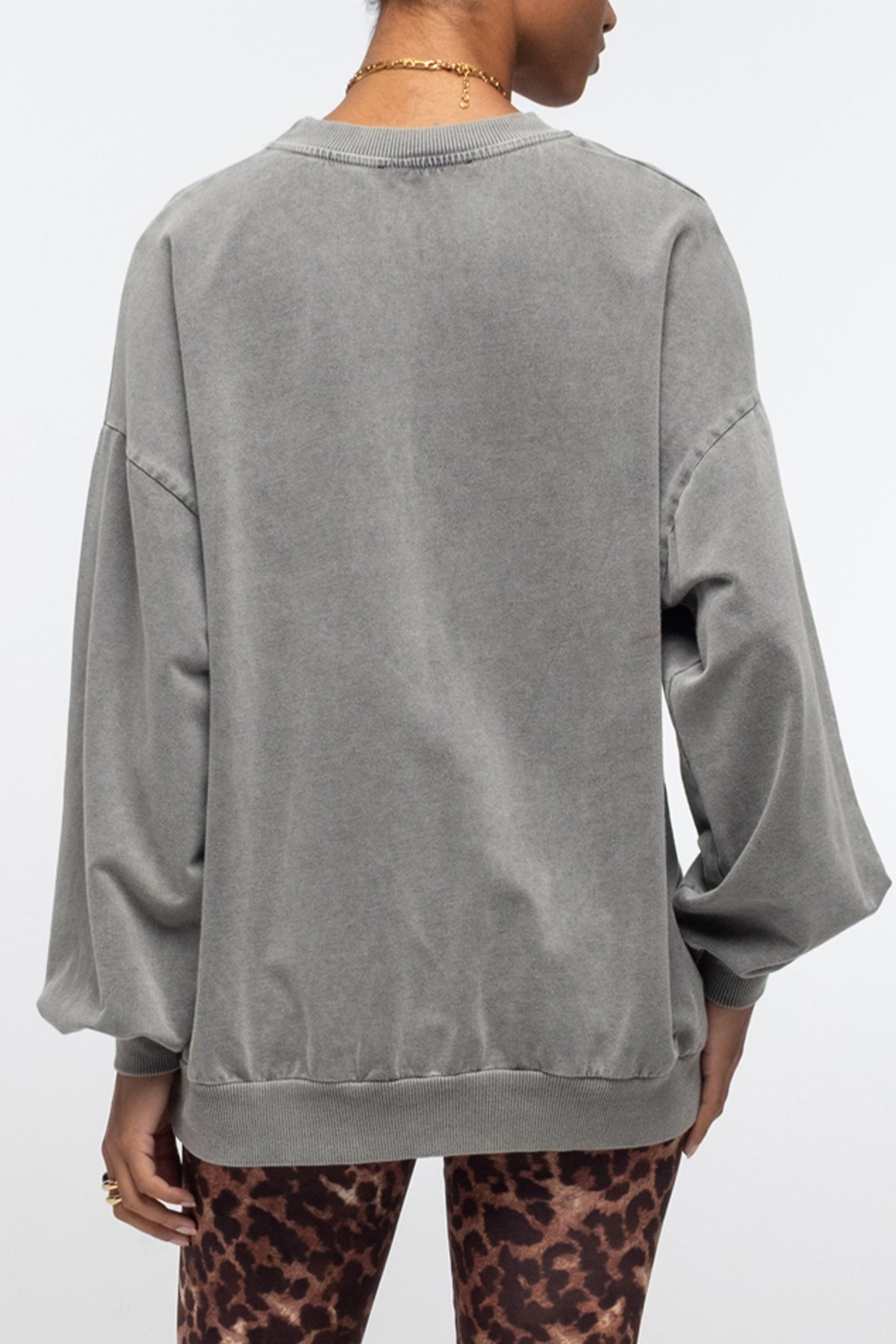 SANDWASHED LIGHT COTTON SWEATER GREY