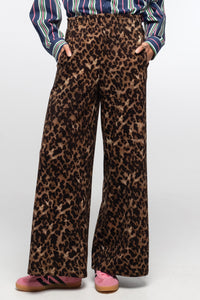 WIDE LEG COTTON SWEATER PANTS "LEO LOVE"