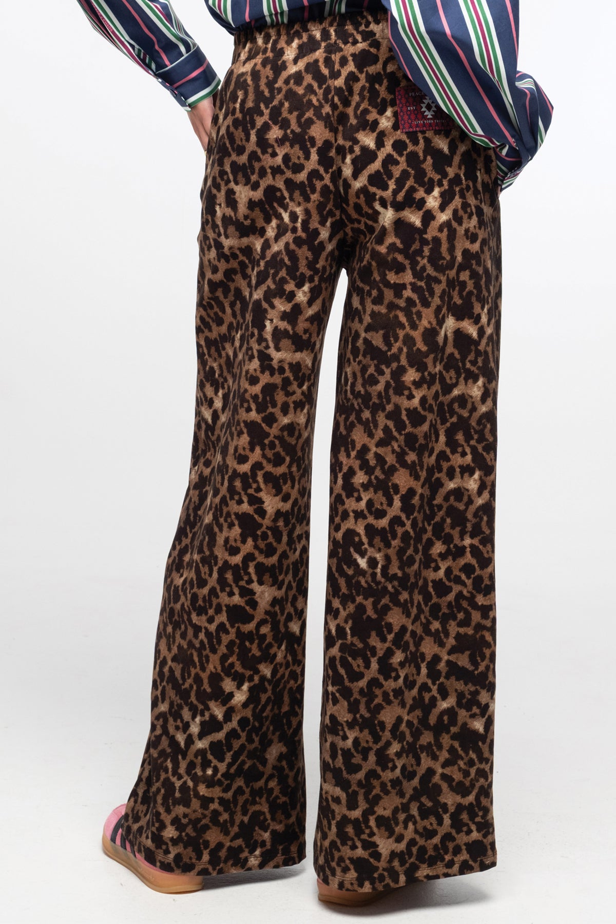 WIDE LEG COTTON SWEATER PANTS "LEO LOVE"