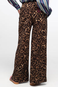 WIDE LEG COTTON SWEATER PANTS "LEO LOVE"