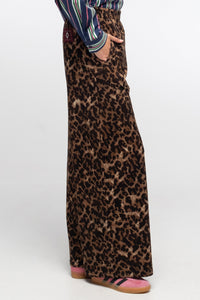 WIDE LEG COTTON SWEATER PANTS "LEO LOVE"