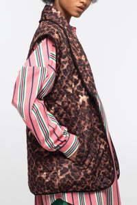 QUILTED VEST "LEO LOVE" MULTICOLOR