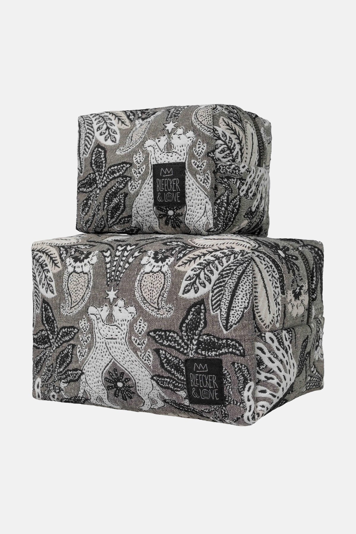 COSMETIC POUCH "PARKER" BLACK/WHITE