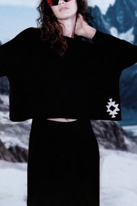 FINE KNIT PULLOVER "ANCESTRAL" BLACK