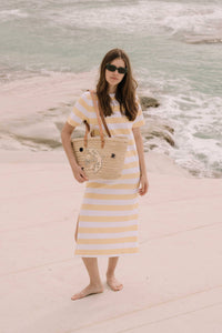 WOVEN & EMBROIDERED BASKET „MIDNIGHT BIRD“