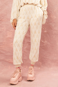 COZY KNIT PANTS BEIGE/OFF WHITE