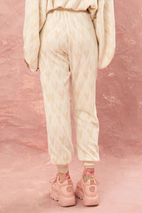 COZY KNIT PANTS BEIGE/OFF WHITE