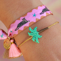 MAKRAMEE BRACELET "PALM" GREEN