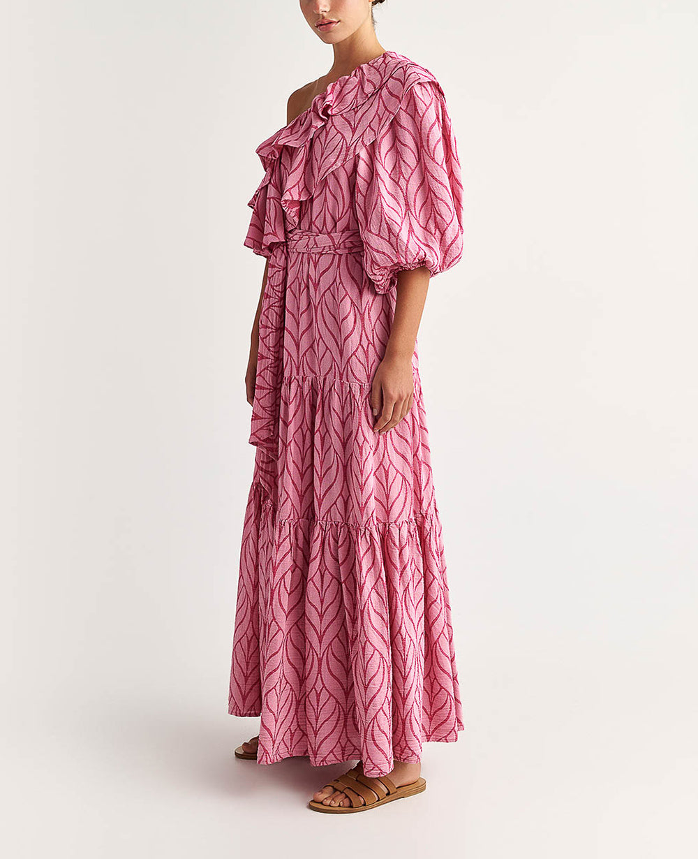 LONG ONE SHOULDER DRESS "ERIKOUSA"