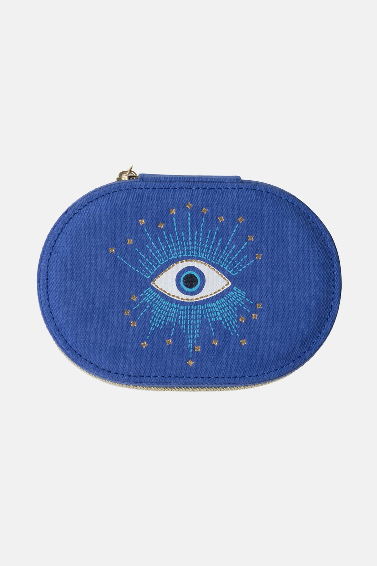 OVAL JEWELRY CASE "EYE“ BLUE