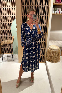 SILKY PRINTED VISCOSE DRESS „DIANA“