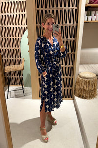 SILKY PRINTED VISCOSE DRESS „DIANA“