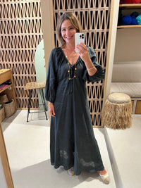 LONG LINEN DRESS "MINIMAL"