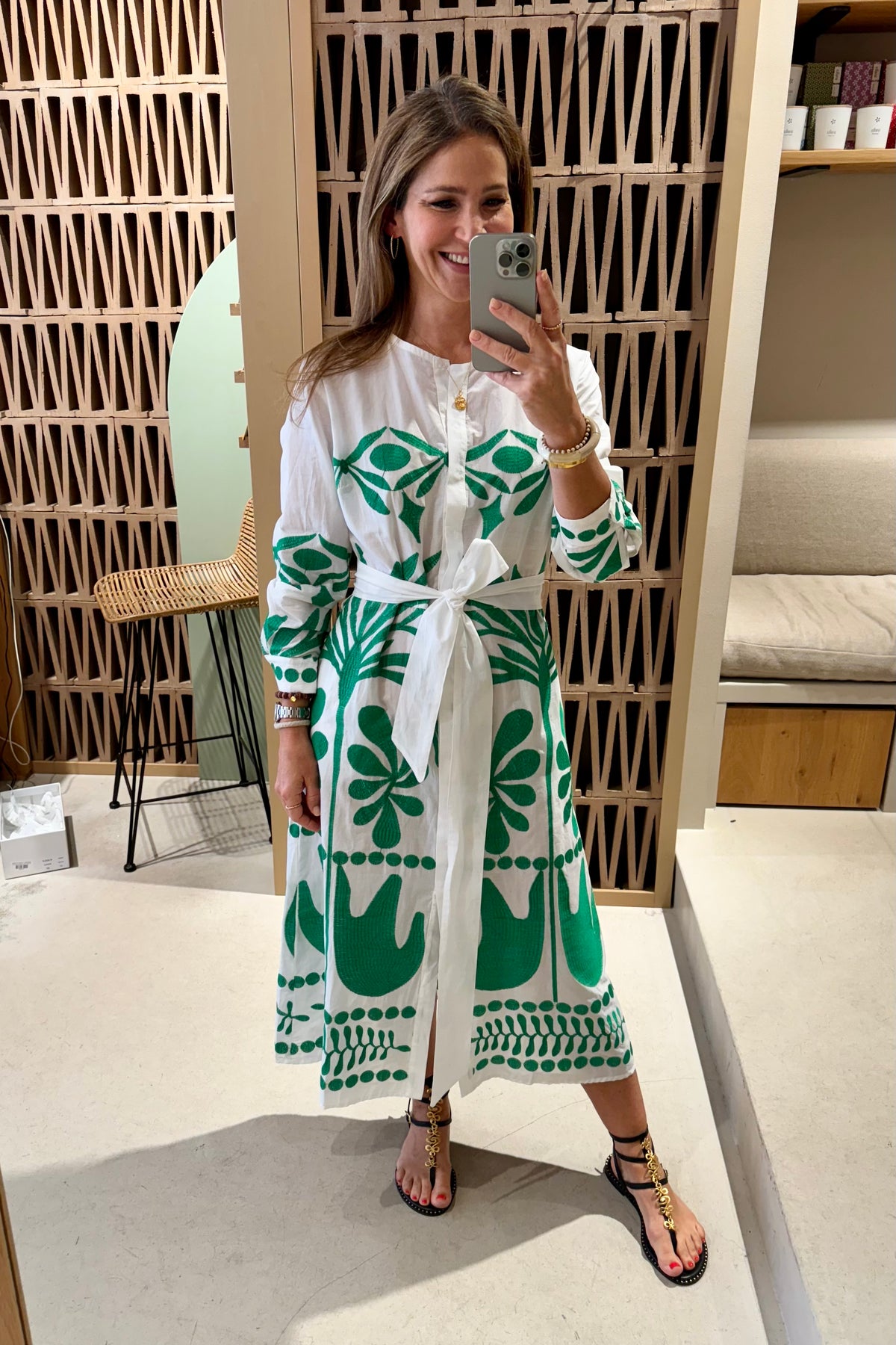 EMBROIDERED MIDI DRESS "ITHACA"