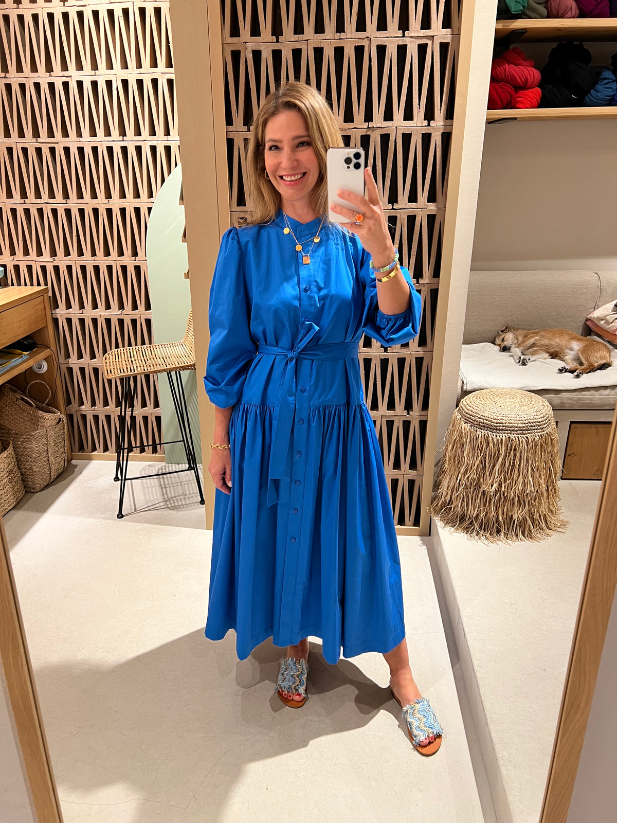 SHIRT DRESS WITH BELT "CECILIA"