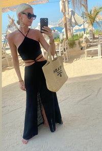 BACKLESS DRESS WITH CUTOUTS "MALIA"