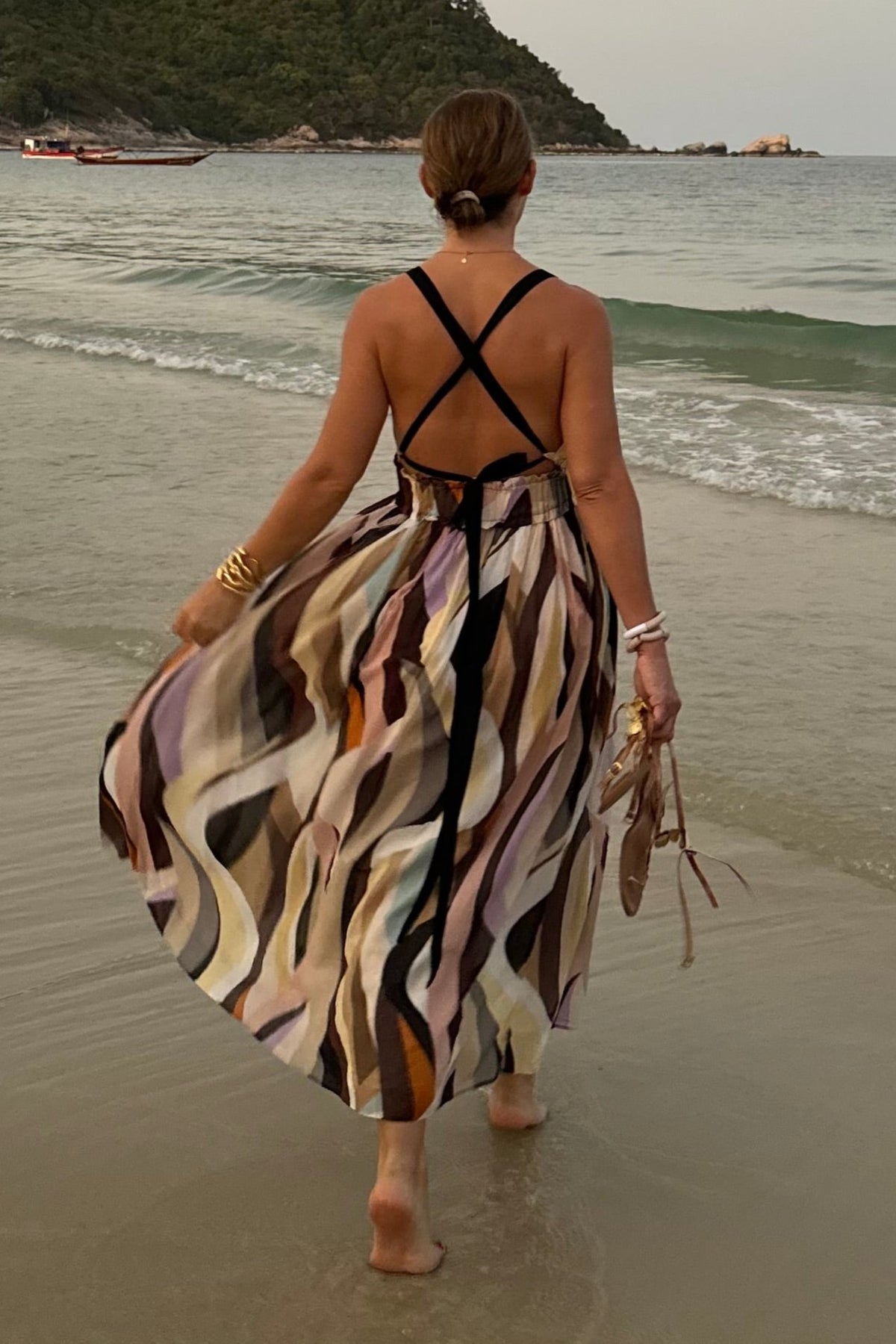 BACKLESS MIDI DRESS "LILIANA"