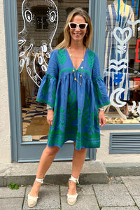 SHORT LINEN DRESS "FEATHER“