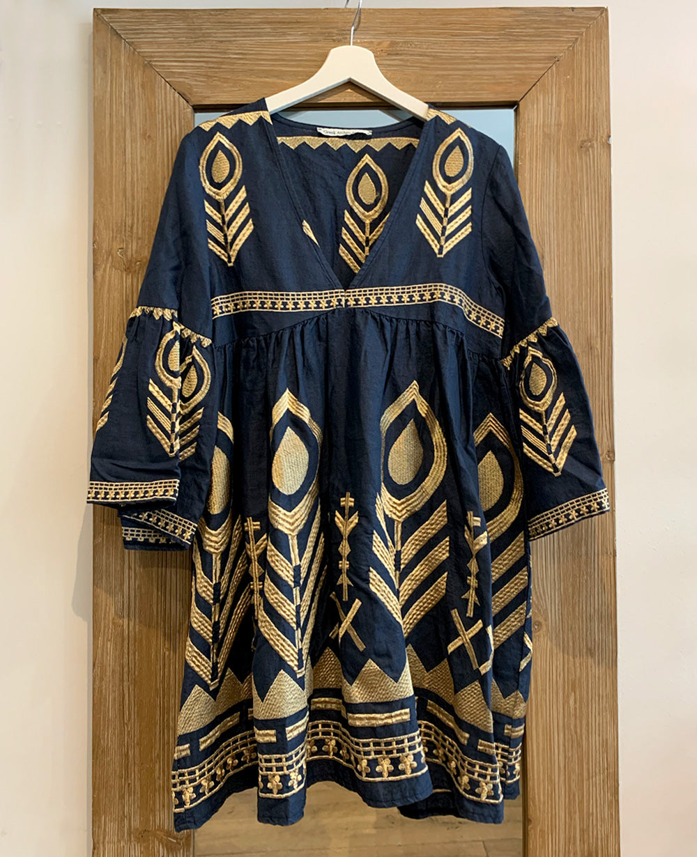 SHORT LINEN DRESS "FEATHER“