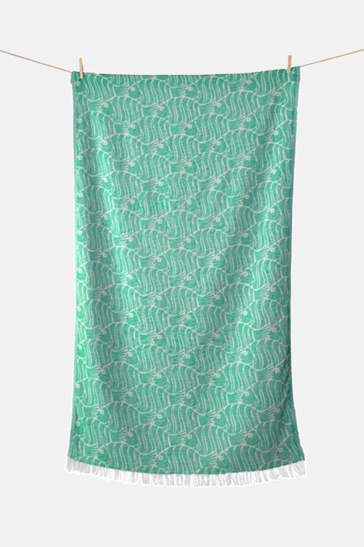 WOVEN BEACH TOWEL "FISH"