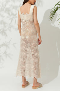 CROCHET KNITTED MIDI DRESS "APHRODITE"