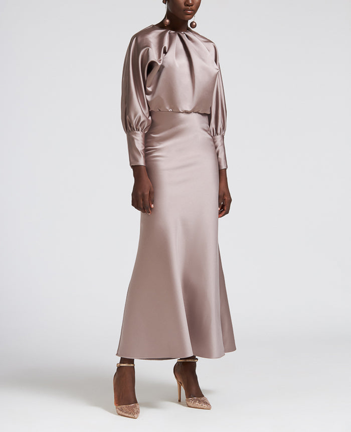 LONG DRESS “HELIUM” MAUVE