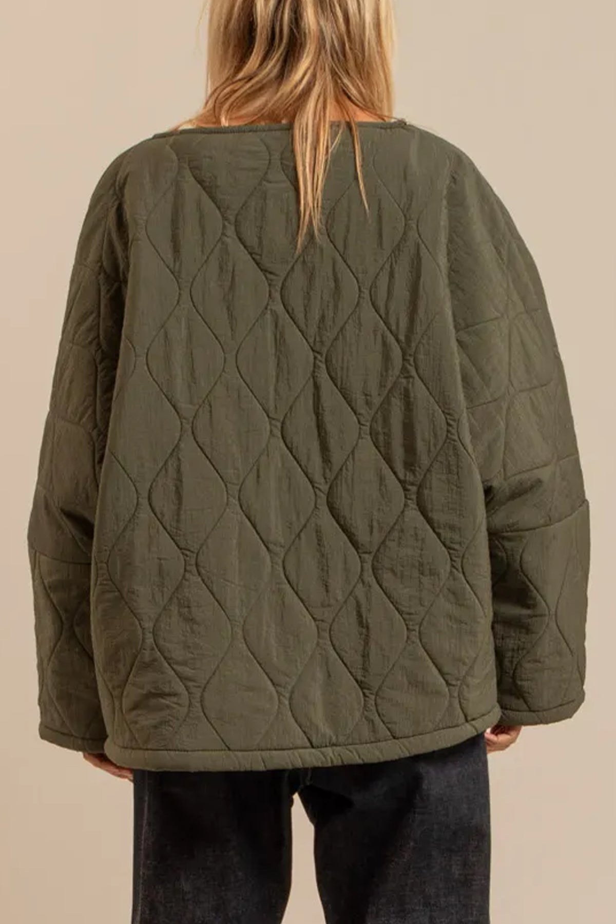 OVERSIZED PADDED JACKET WITH TEDDY LINING
