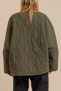 OVERSIZED PADDED JACKET WITH TEDDY LINING