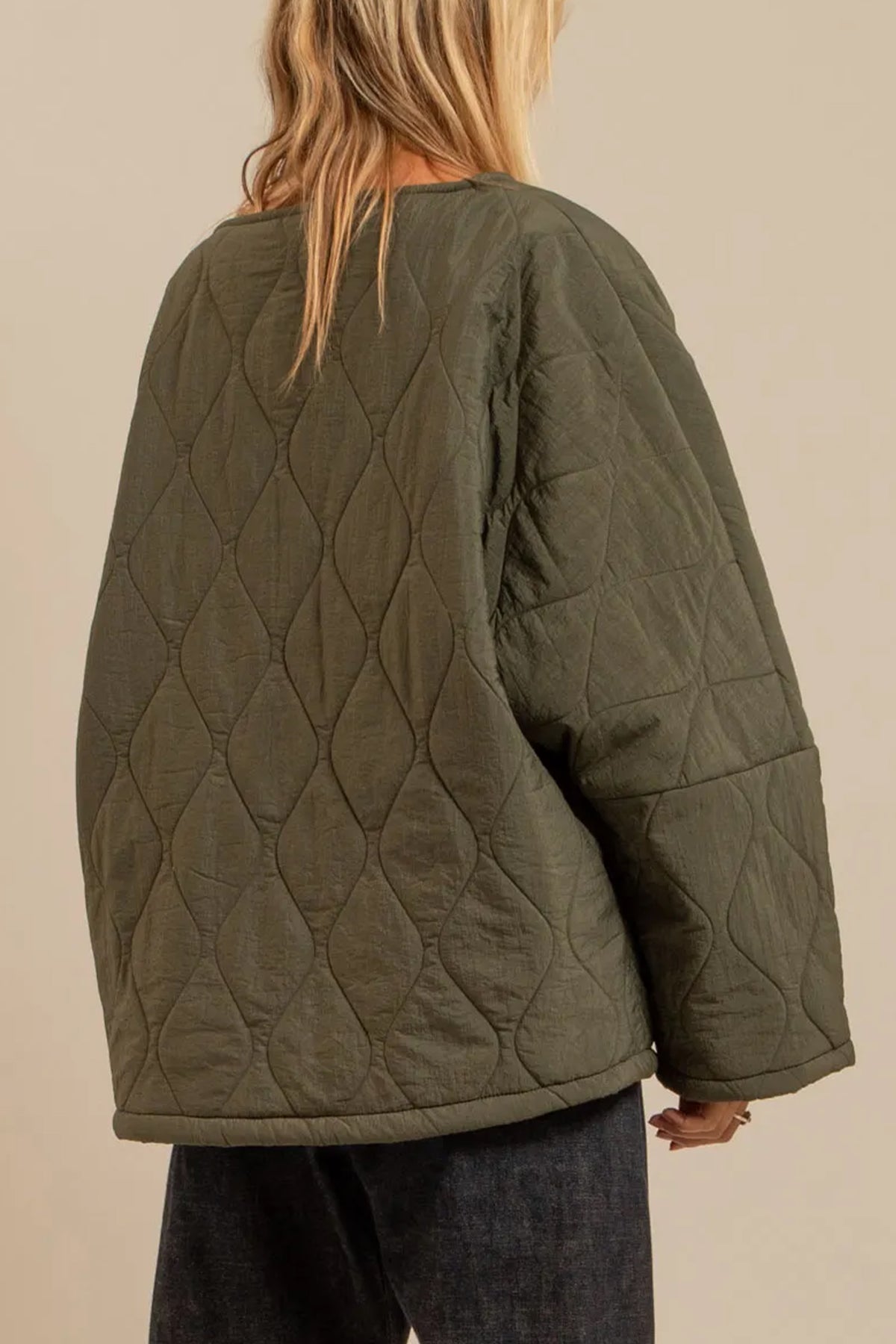 OVERSIZED PADDED JACKET WITH TEDDY LINING