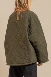 OVERSIZED PADDED JACKET WITH TEDDY LINING