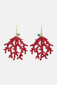 ENAMELED EARRINGS "BIG KORALLI" RED/GOLD