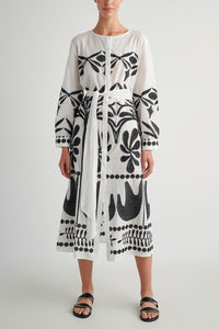 EMBROIDERED MIDI DRESS "ITHACA"