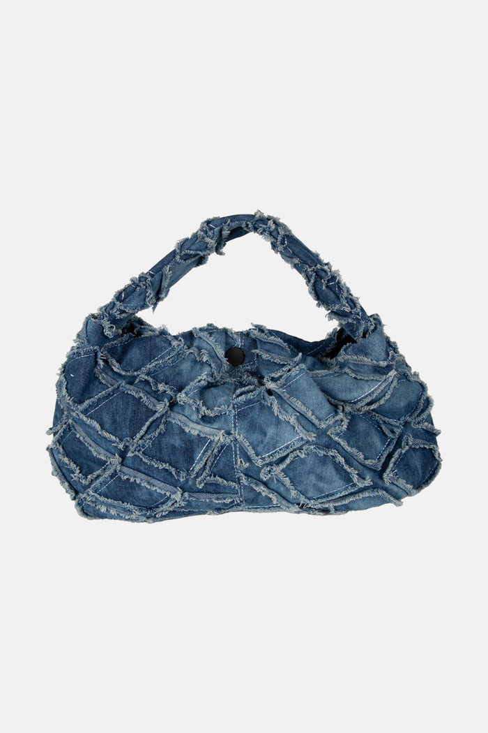 DENIM CLUTCH BAG BLUE