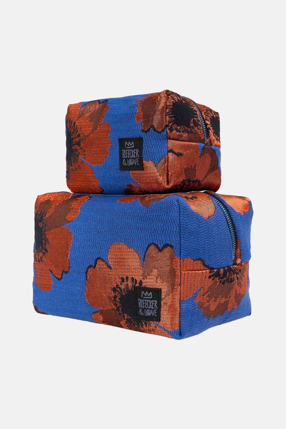 COSMETIC POUCH "COPPER" BLUE/RED