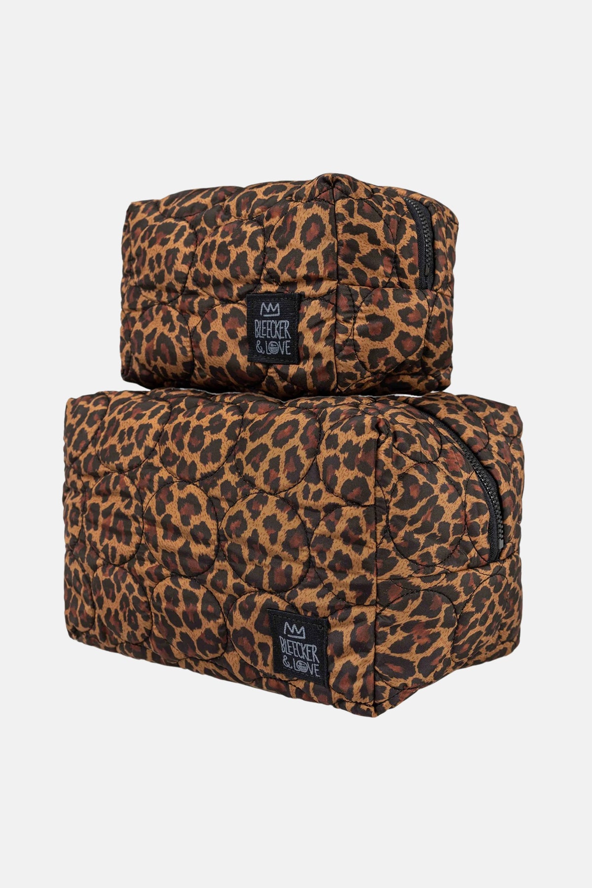 COSMETIC POUCH "LEOPARDO" BLACK/BROWN