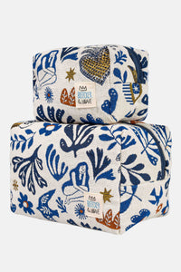 COSMETIC POUCH "MAGE" BLUE/WHITE