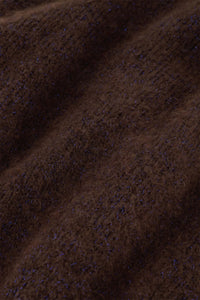 MOHAIR KNIT PULLOVER "SPARKLE" DARK BROWN LUREX