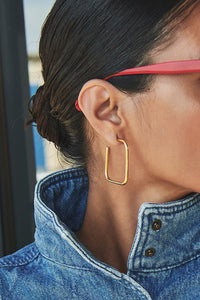 RECTANGULAR HOOPS "SQUARE" GOLD