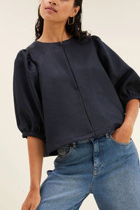 STRIPED OVERSIZED GLOSSY BLOUSE/JACKET