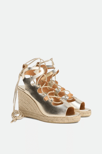 ESPADRILLES WEDGES "ANTIGONE" PLATINUM