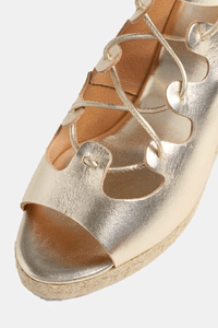 ESPADRILLES WEDGES "ANTIGONE" PLATINUM
