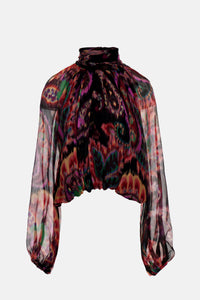 ECLECTIC BLOUSE "WINDFLOWER" BLACK/MULTICOLOR