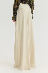 EXTRA WIDE SUIT PANTS CREAM